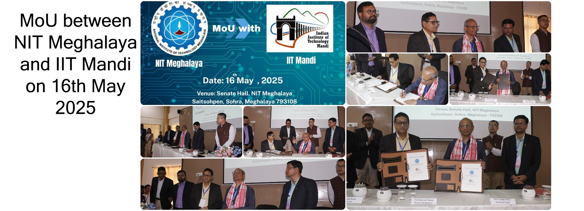 MoU between NIT Meghalaya and IIT Mandi on 16th May 2025