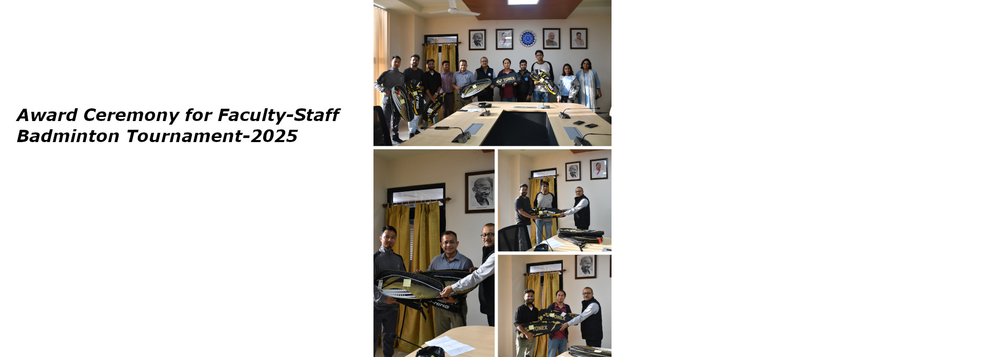 Award Ceremony for Faculty-Staff Badminton Tournament-2025